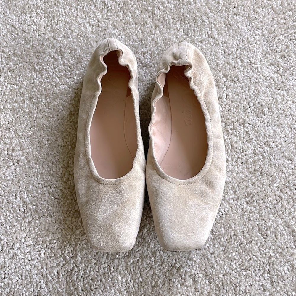 J crew size 9 cream flats